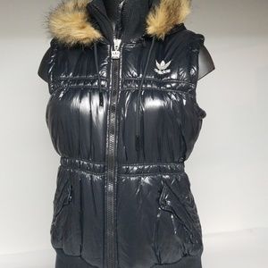 Adidas Puffer Vest w/removable hood